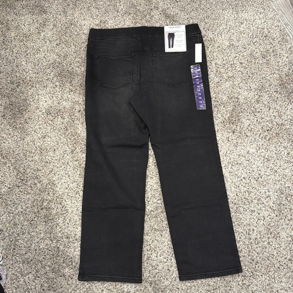 Nine West Heidi Pull On Straight Leg Black Pants - Picture 5 of 7